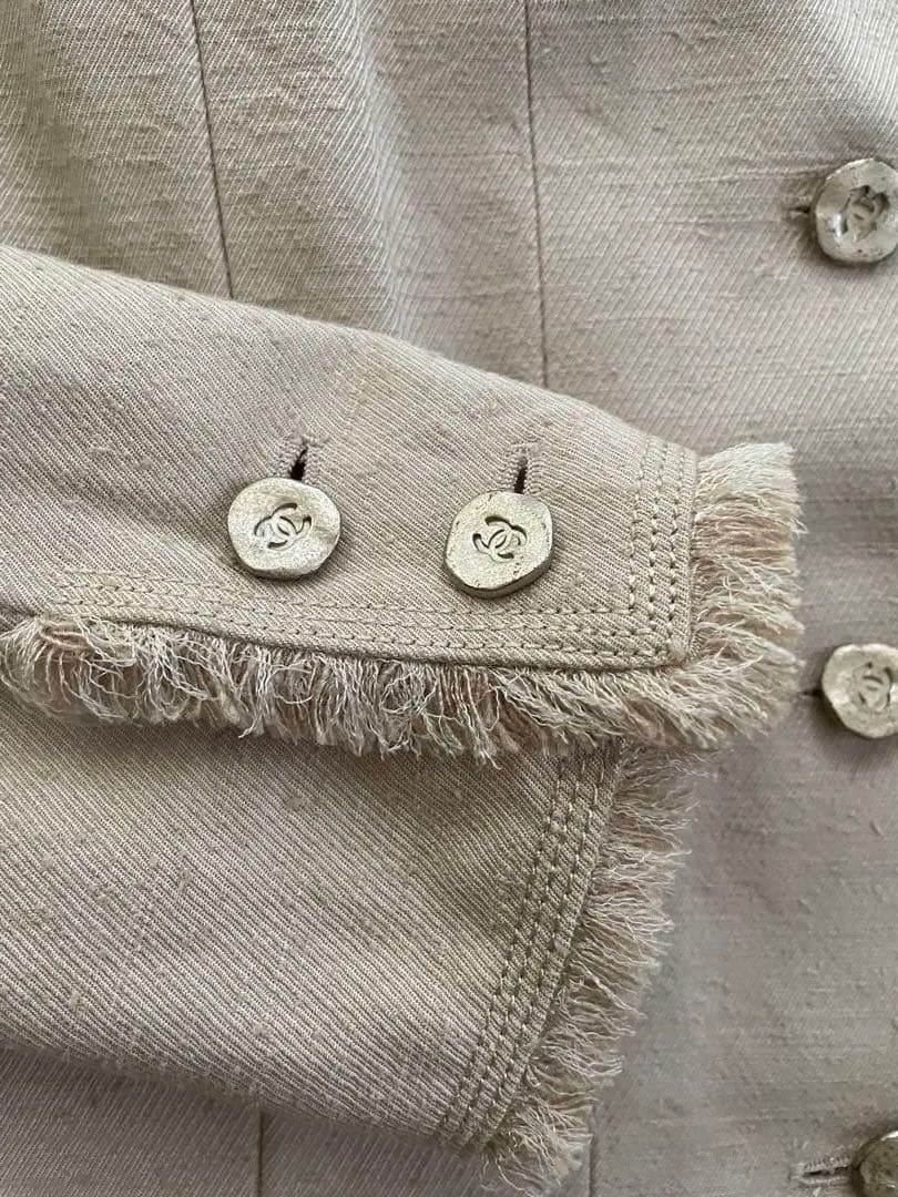CHANEL Single Button Jacket Size 38