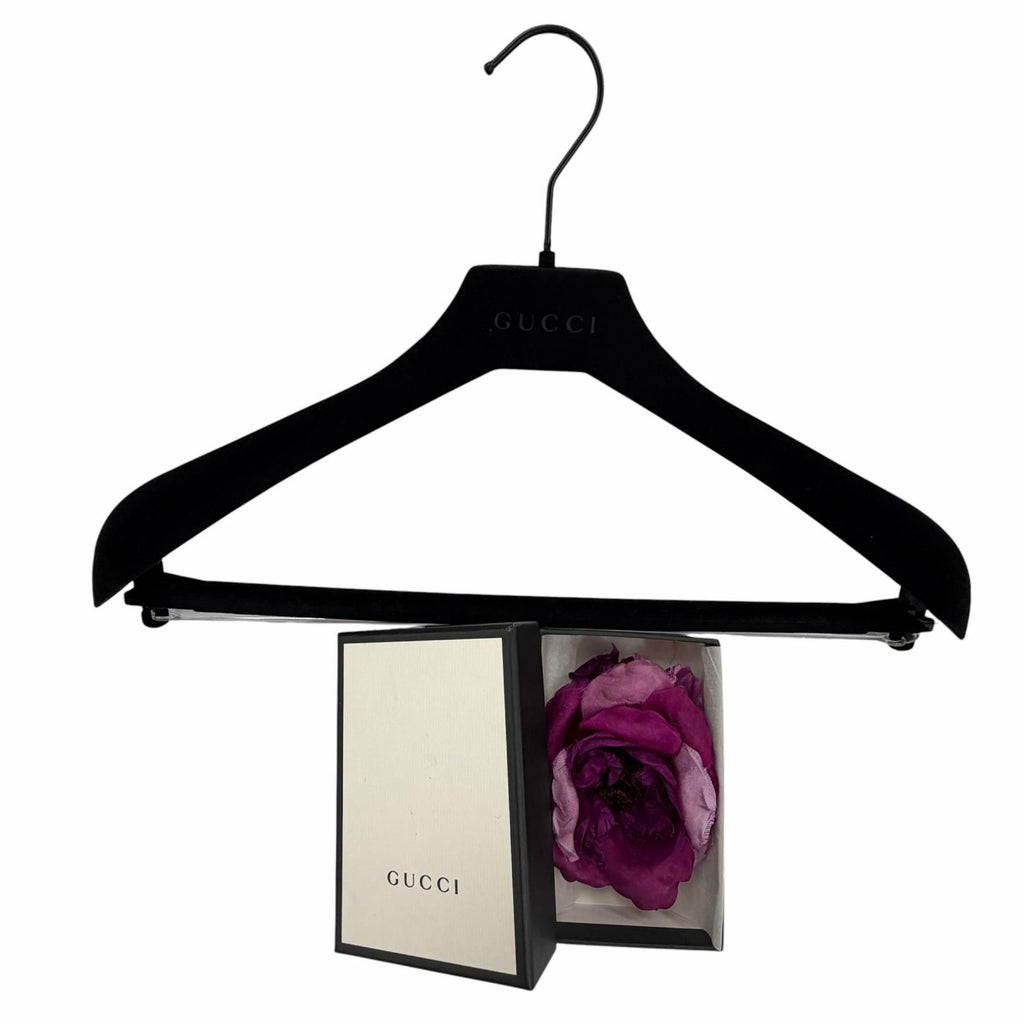 GUCCI Silk 100% Dress 407152 Pink with Brooch Women's Size 34