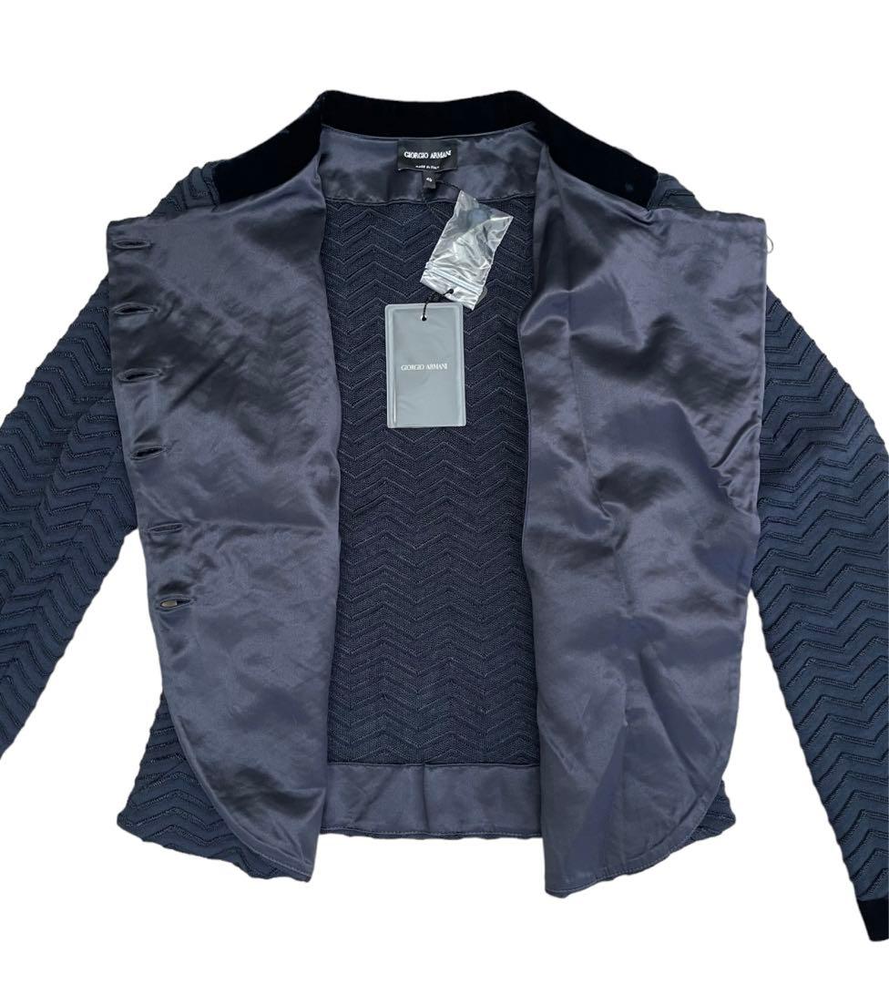 NWT GIORGIO ARMANI 海軍藍針織外套 尺寸 40 – 全新