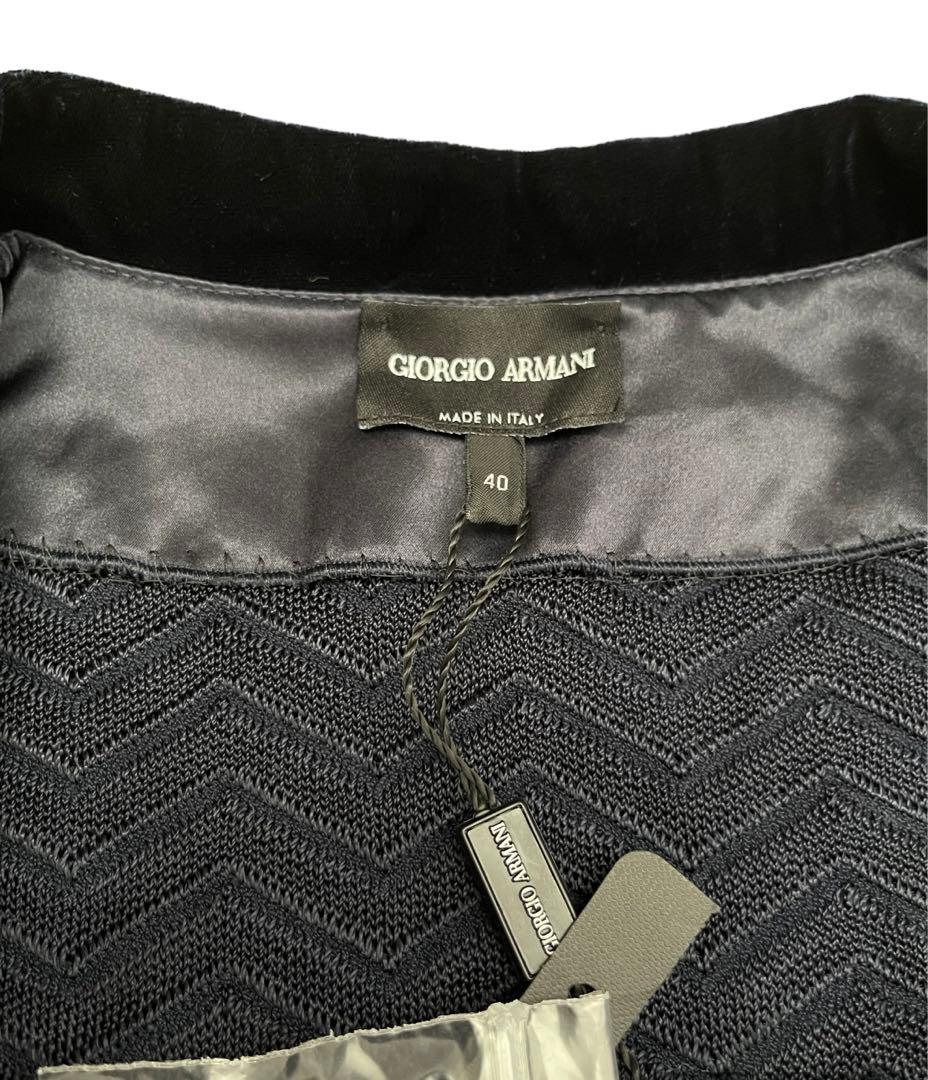 NWT GIORGIO ARMANI 海軍藍針織外套 尺寸 40 – 全新
