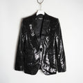 DSQUARED2 19SS Sequin Tuxedo Smoking Tailored Jacket Black Size 40