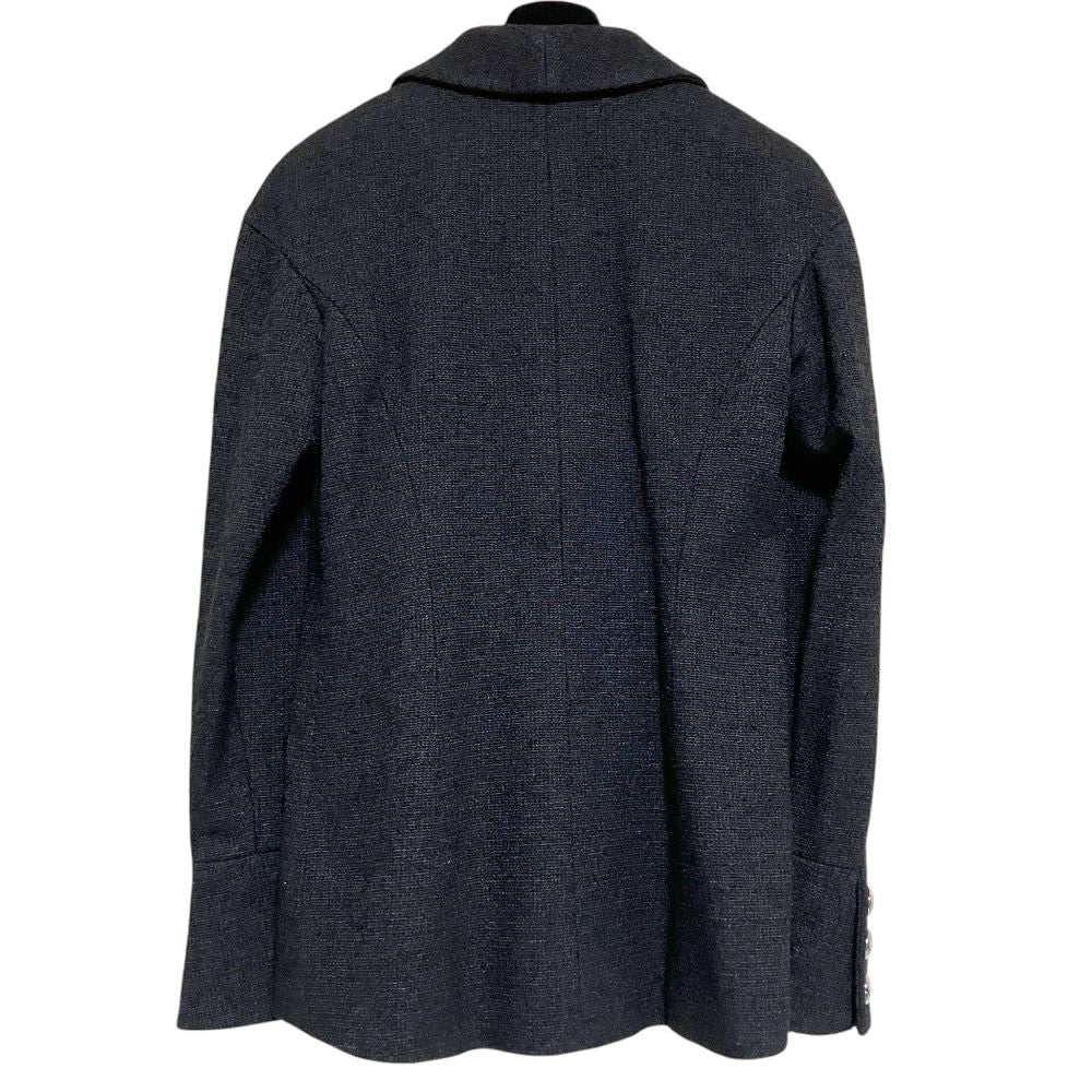 CHANEL Single Tweed Jacket Black Size 38
