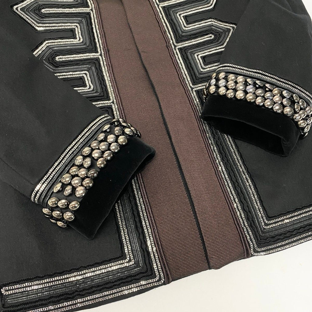 GUCCI 2008AW Runway Studded Chain Napoleon Hussar Jacket Size 44