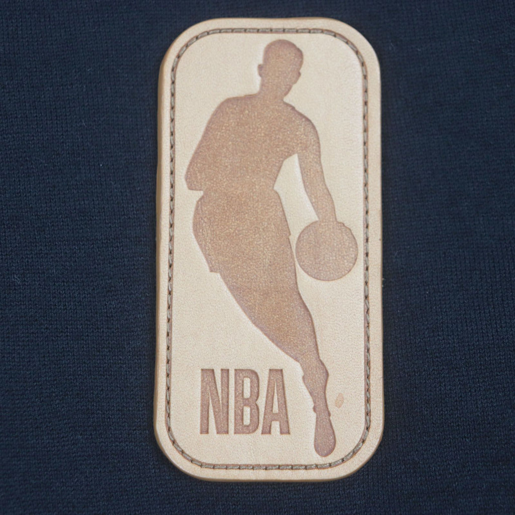LOUIS VUITTON x NBA 21AW ウールコットンレザーパッチ モノグラム裏地 シングルテーラードジャケット ブラック サイズ46 - 未使用に近い