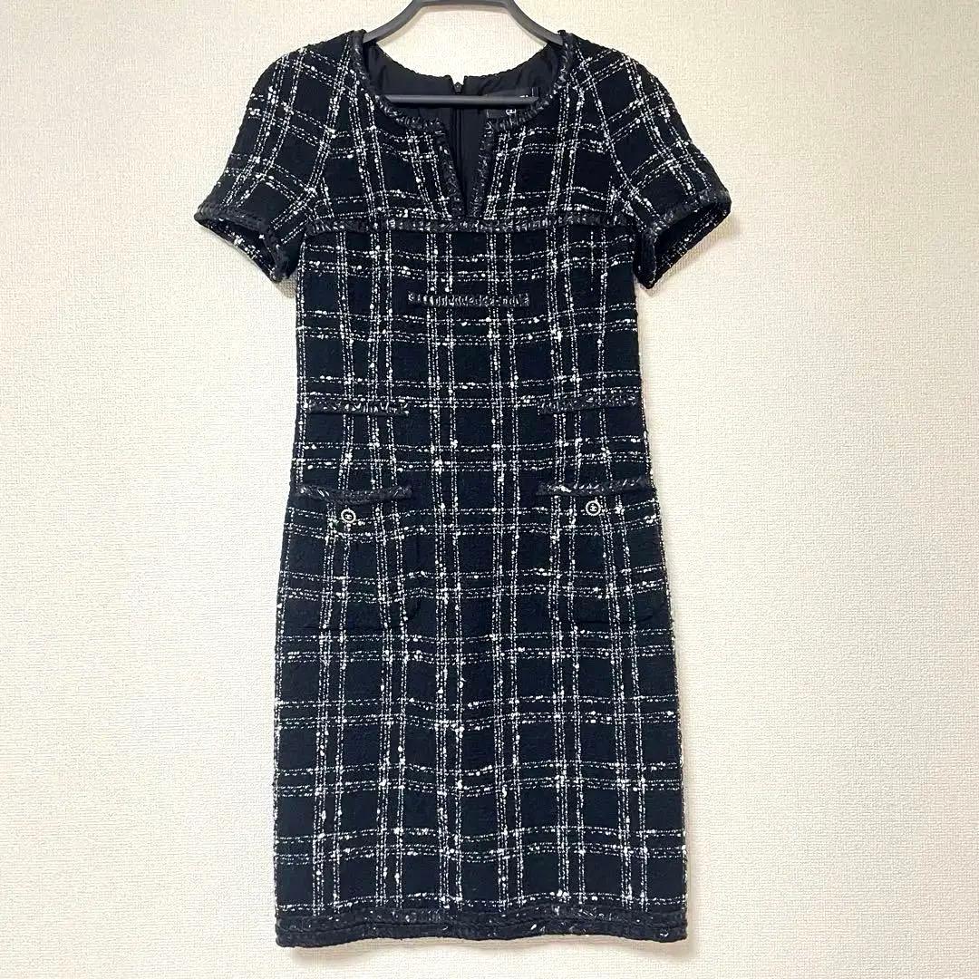 CHANEL Tweed Black Dress Size 36 - Good Condition