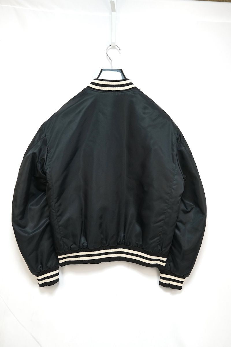 CELINE 2024AW 2W22C227R Loose Teddy Nylon Blouson Black Size 44 - Good Condition