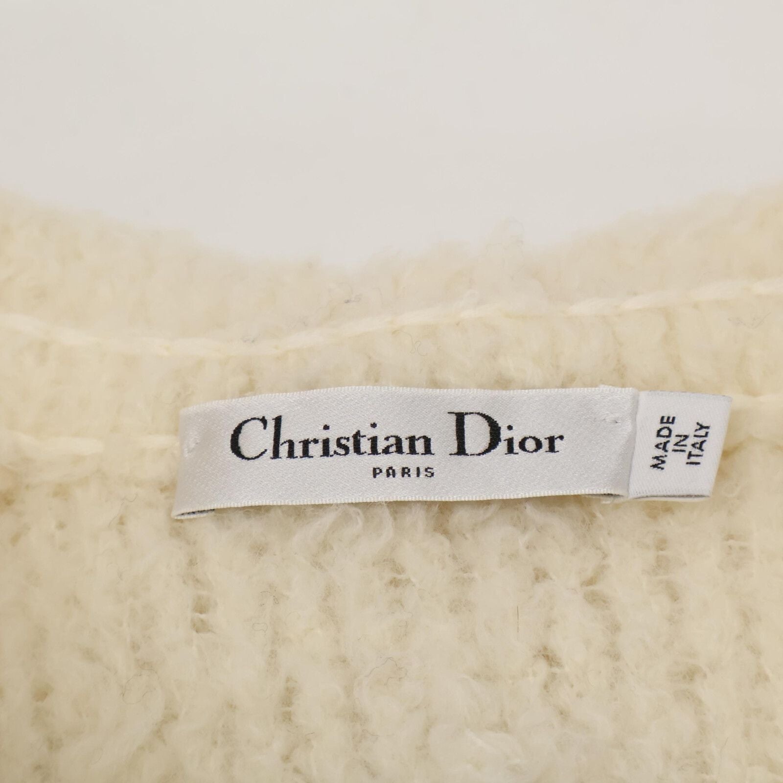 Christian Dior J'ADIOR 8 Wool Zip-Up Hooded Boa Jacket Size 34