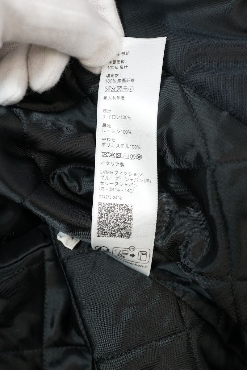 CELINE 2024AW 2W22C227R Loose Teddy Nylon Blouson Black Size 44 - Good Condition