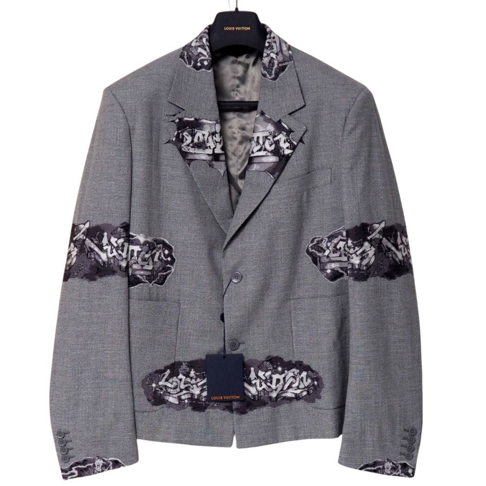LOUIS VUITTON 2022AW LV Graffiti Summary Tailored Jacket Blazer Size 54 - Good Condition