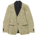DOLCE & GABBANA MARTINI Silk Blend Jacquard All-Over Tailored Jacket Black Gold Size 44 - Near Mint