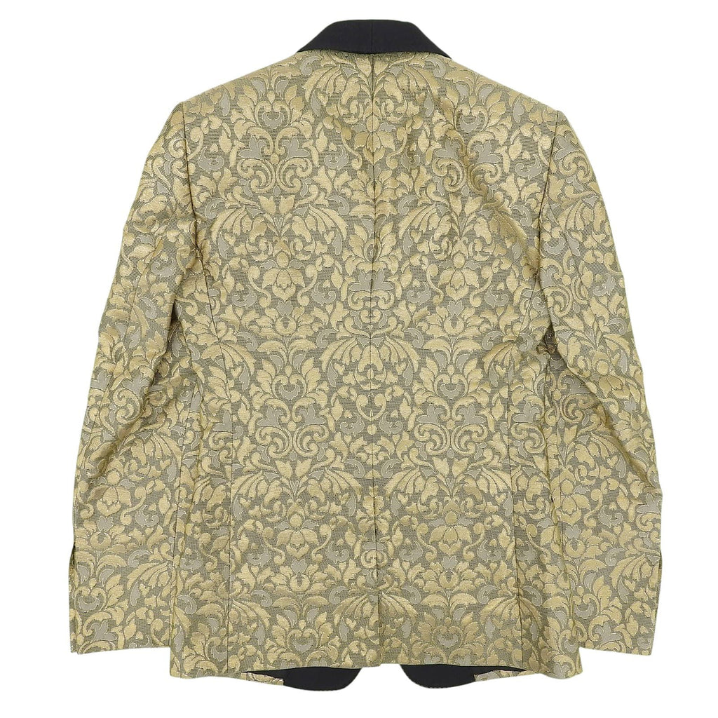 DOLCE & GABBANA MARTINI Silk Blend Jacquard All-Over Tailored Jacket Black Gold Size 44 - Near Mint