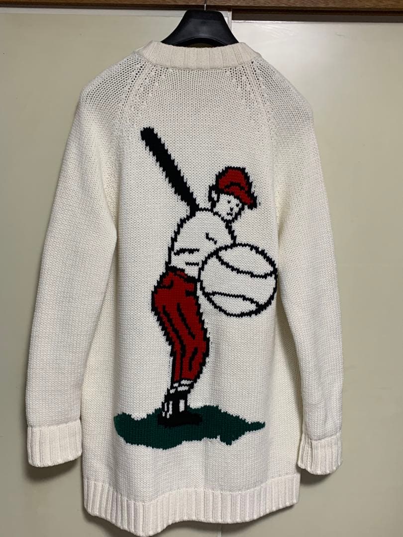 LOUIS VUITTON Wool Knit Cardigan Blouson Baseball Jacket Size XL - Near Mint