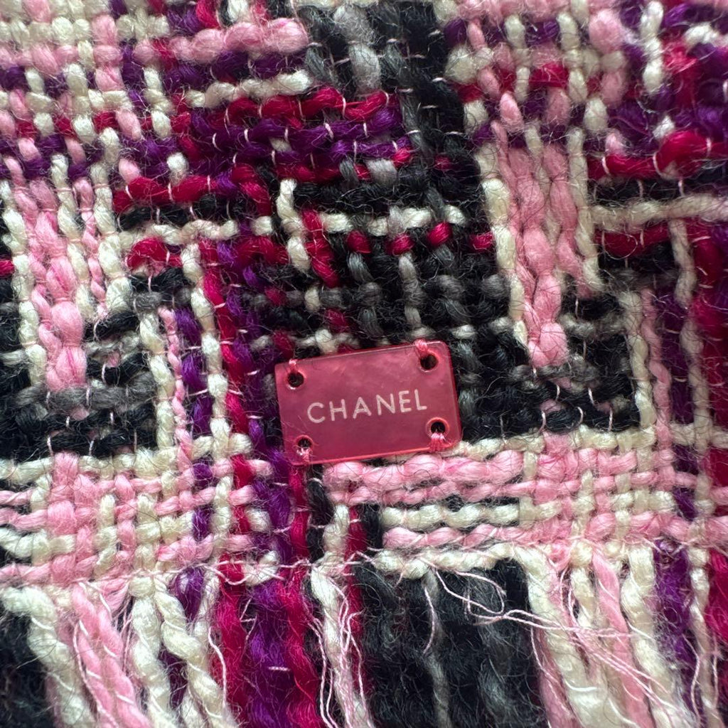 CHANEL 2004AW Multicolor Tweed Tailored Jacket & Gilet Ensemble Size 36 - Karl Lagerfeld Runway