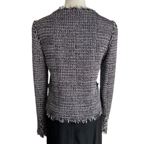 CHANEL 04P Tweed Jacket Black Size 36 - Good Condition