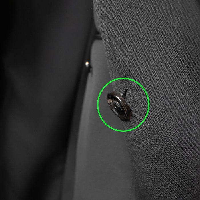 BOTTEGA VENETA 2021 2WAY Double Breasted Removable Mouton Lapel Wool Blend Long Coat Black Size 50 - Like New