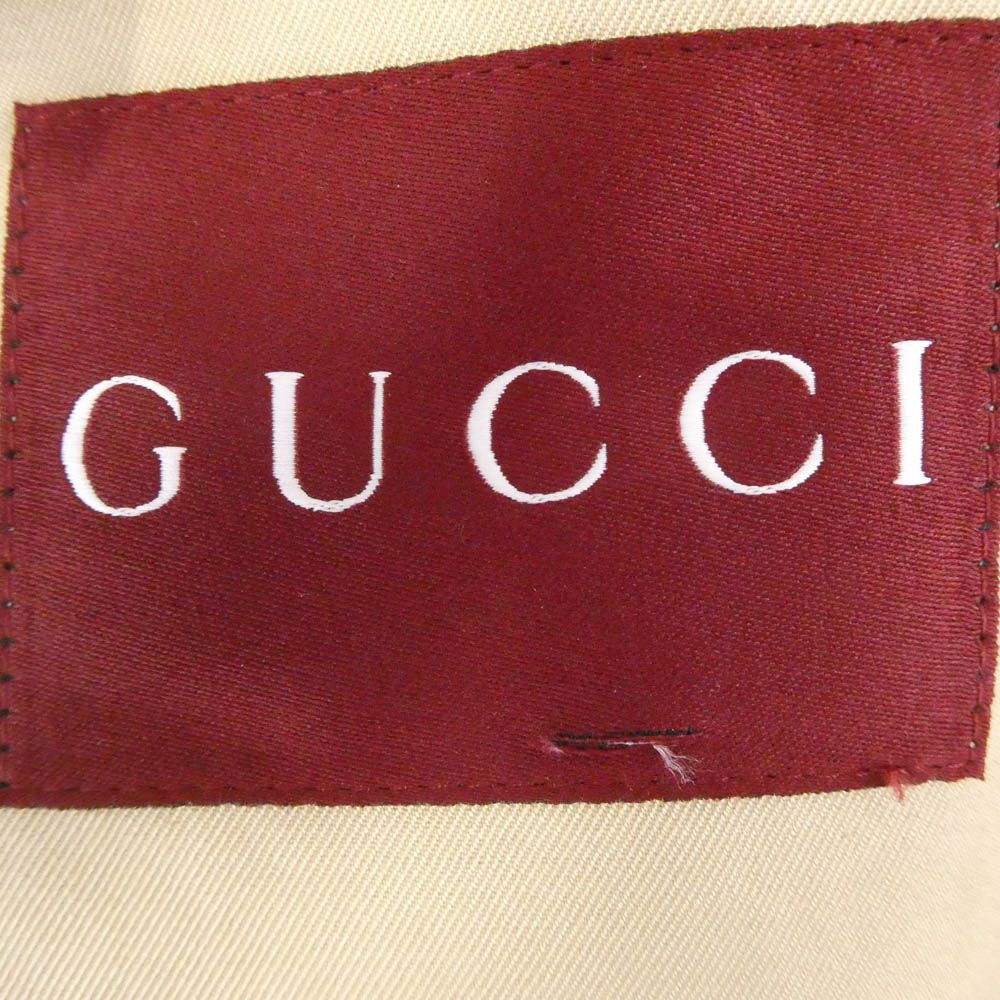 GUCCI 784180ZAQP32901 Web Stripe Cotton Twill Jacket Beige Size 52 - Like New