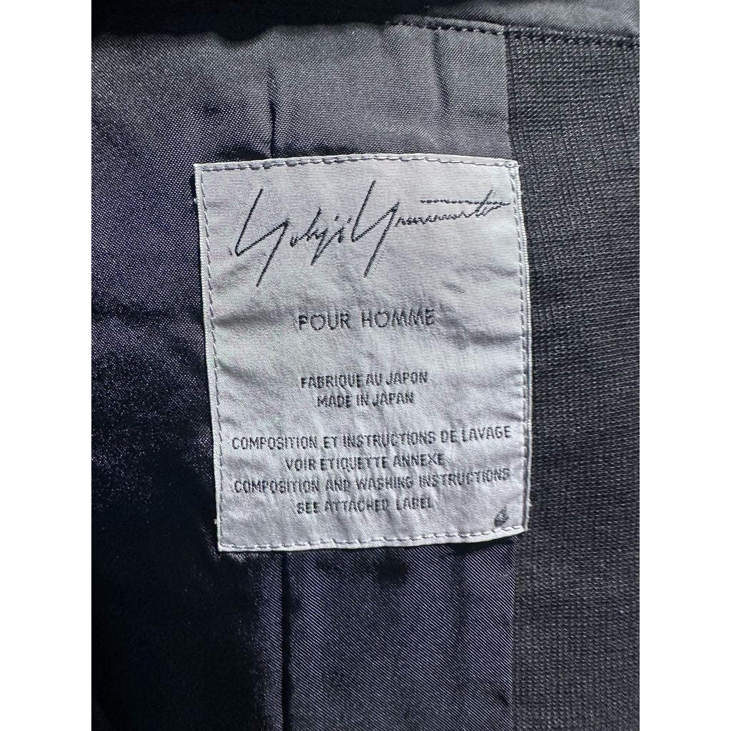 Yohji Yamamoto POUR HOMME 09SS HV-J22-013 コットンテーラードジャケット 黒 サイズ4 - 良品