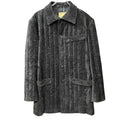 Yohji Yamamoto POUR HOMME 25AW Linen Velvet Tab Detail Padded Jacket Black Size 2