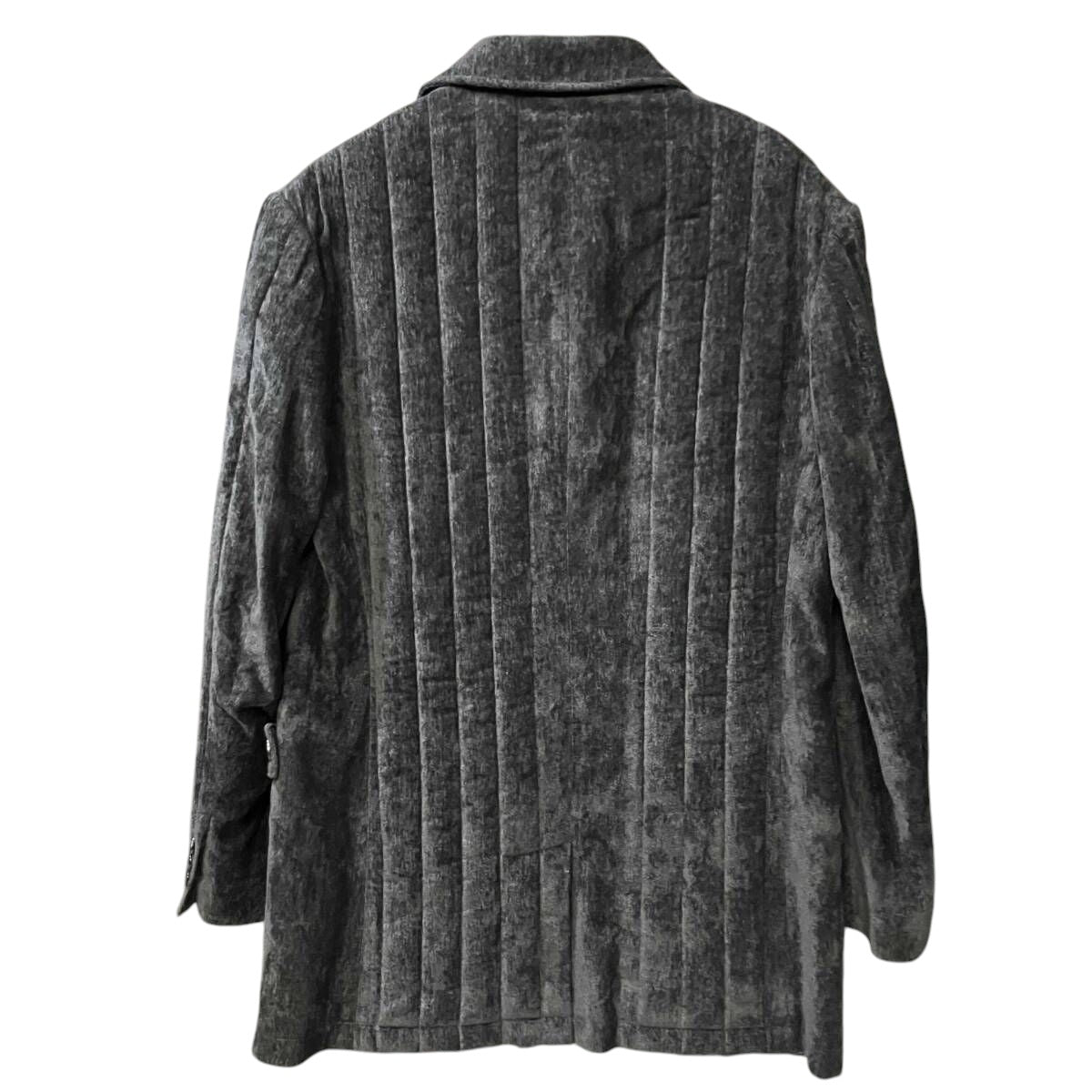 Yohji Yamamoto POUR HOMME 25AW Linen Velvet Tab Detail Padded Jacket Black Size 2