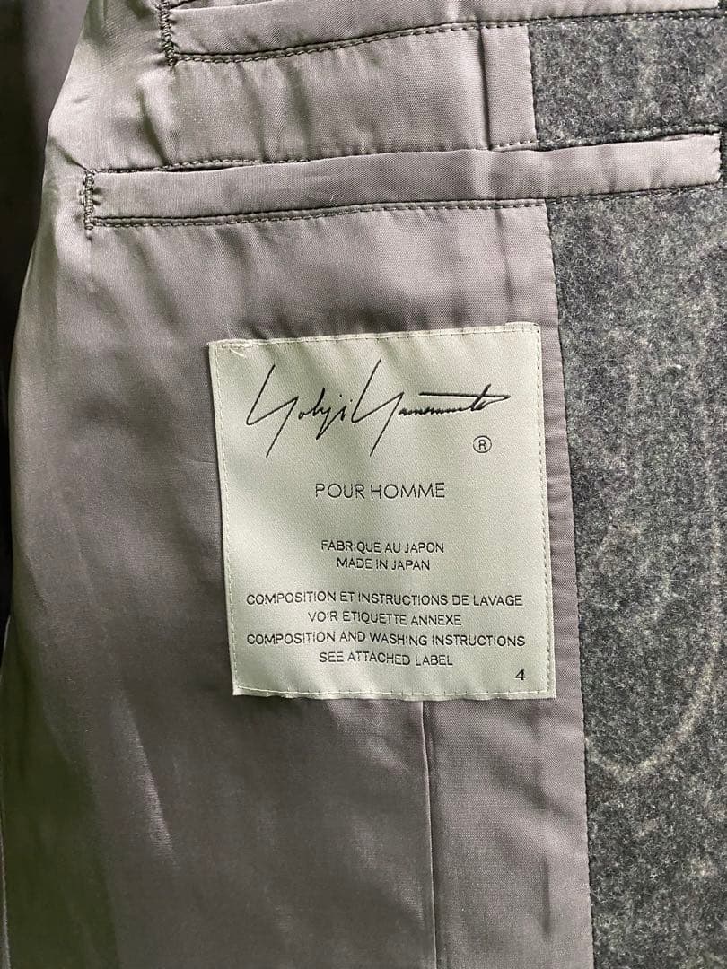 Yohji Yamamoto POUR HOMME 23AW LOOK6 Jacket Size 4 - Good Condition