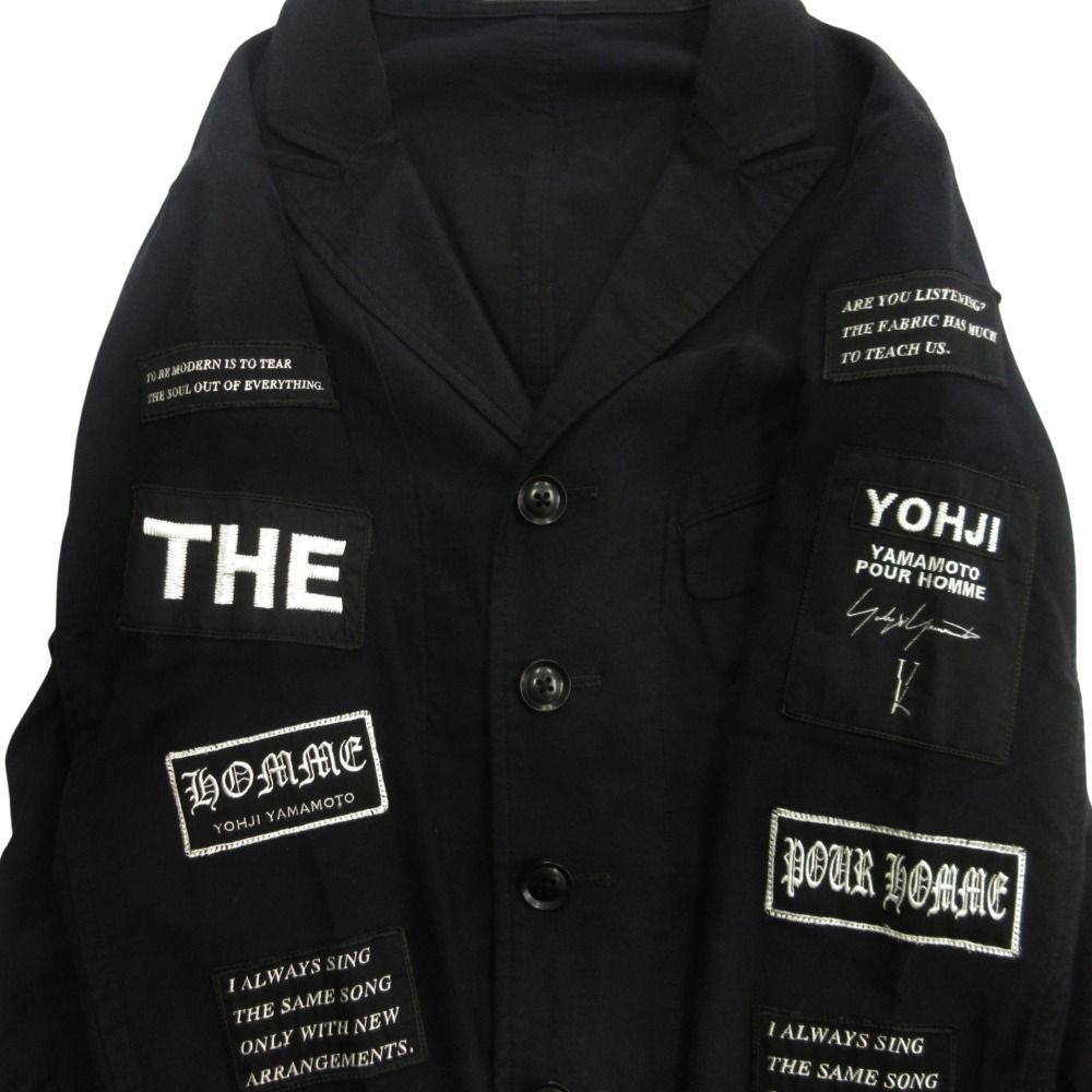 Yohji Yamamoto POUR HOMME x READYMADE 17SS Long Jacket Coat Black Size 2