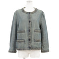 Vintage CHANEL 01P Indigo Dye Duck Jacket Light Indigo Size 44