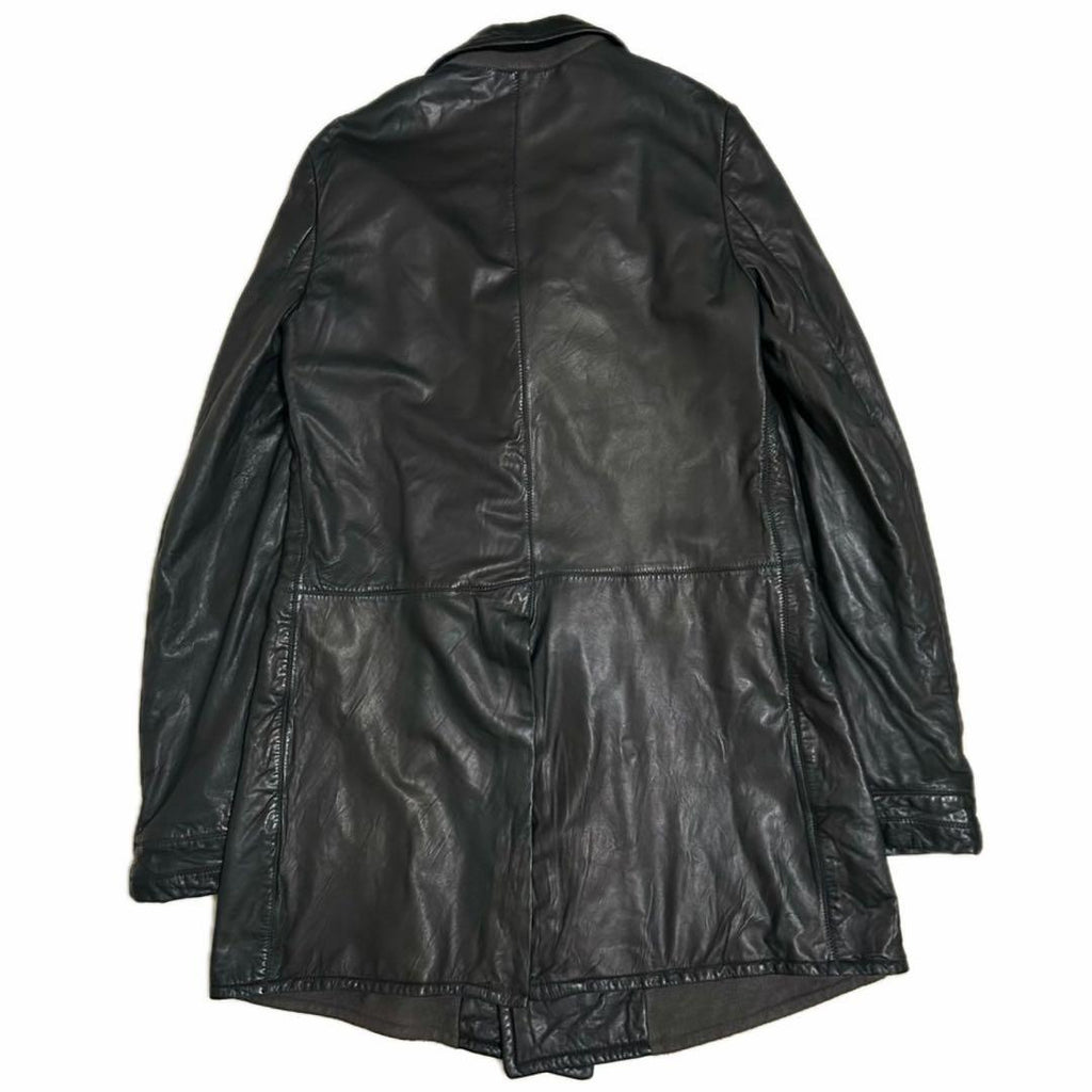 Legendary RICK OWENS Early Era Leather Trench Coat Jacket