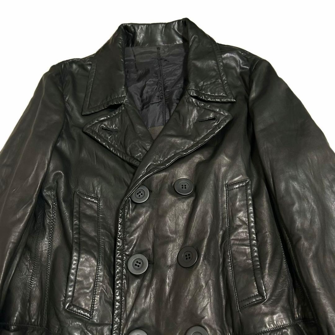 Legendary RICK OWENS Early Era Leather Trench Coat Jacket