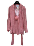 Vintage CHANEL Pink Tweed Cardigan Jacket