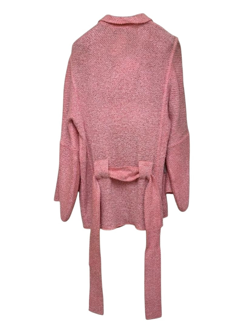 Vintage CHANEL Pink Tweed Cardigan Jacket