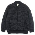 FENDI x MARC JACOBS 2022 FAN104 ナイロン ロゴ キルティング ジップアップ ボンバージャケット ブラック XSサイズ - 未使用に近い