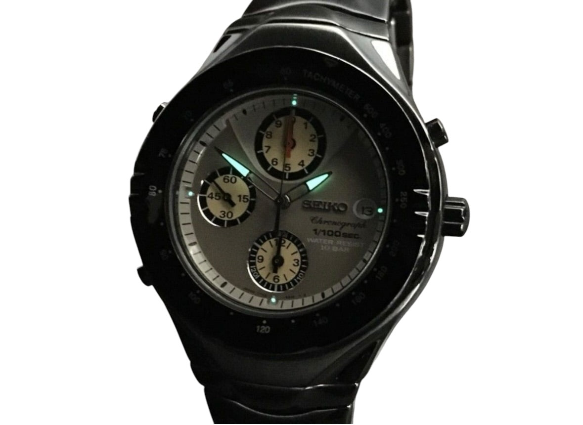 SEIKO Speedmaster Macchina Sportiva Giugiaro Design Quartz Chronograph in Black