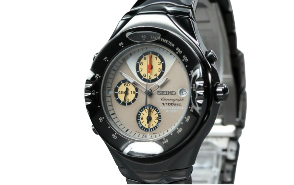 SEIKO Speedmaster Macchina Sportiva Giugiaro Design Quartz Chronograph in Black