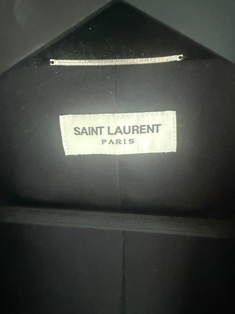 SAINT LAURENT Black Velvet lame Tailored Jacket