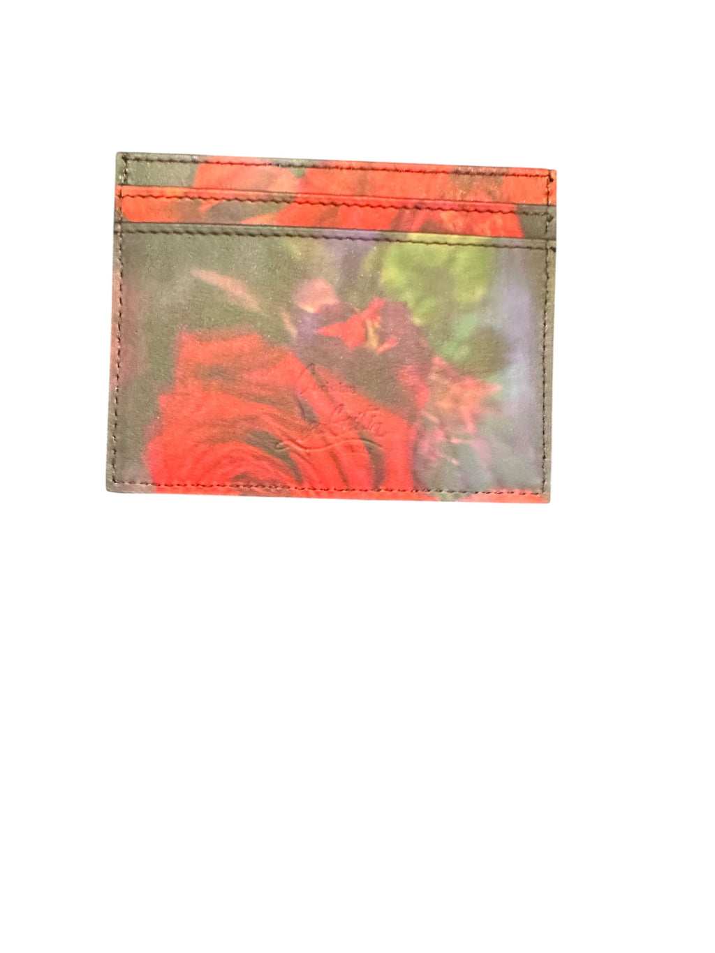 CHRISTIAN LOUBOUTIN Loubi54 Card Holder in Calf Paris Roses