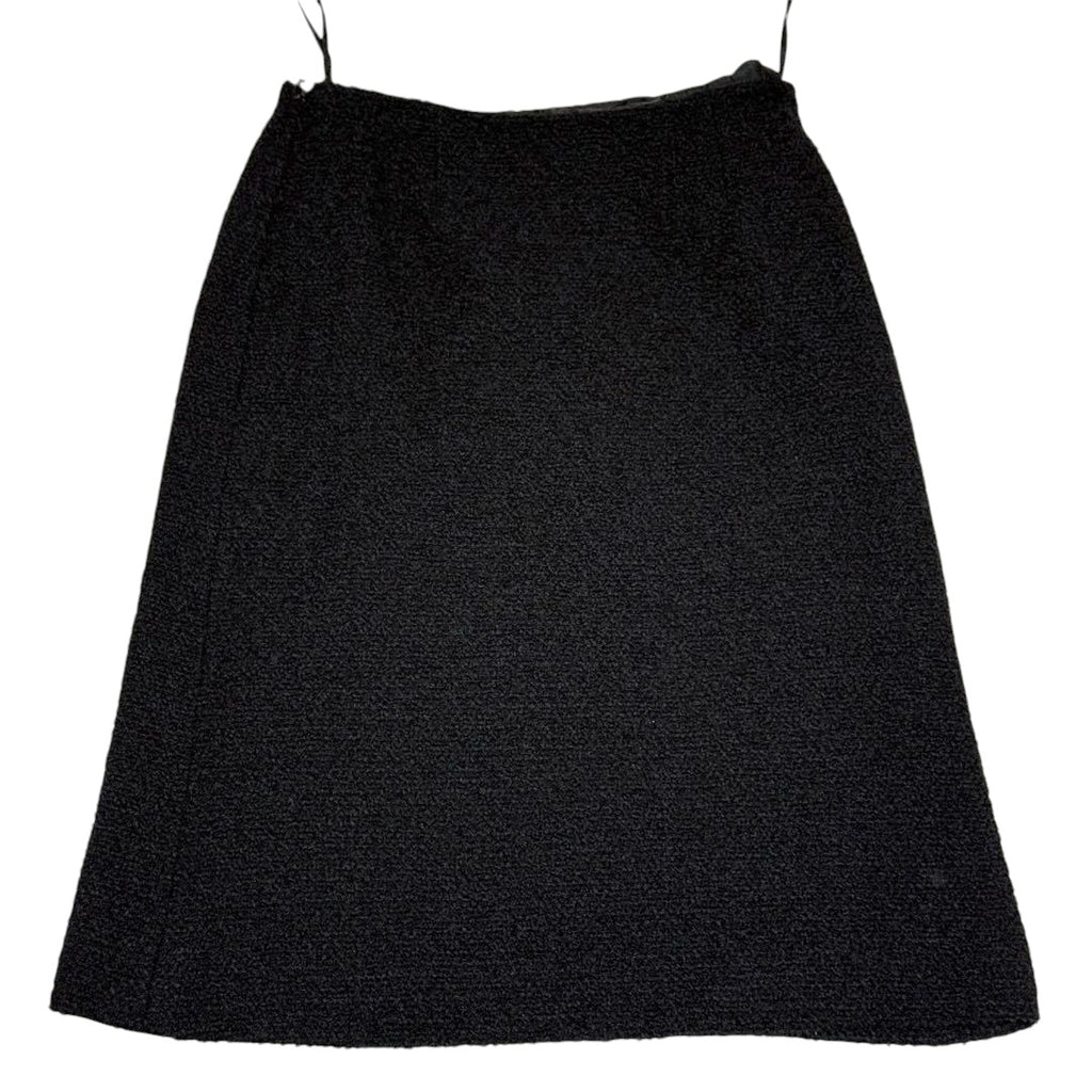 CHANEL CC Logo Silk Setup Jacket & Skirt Size 38