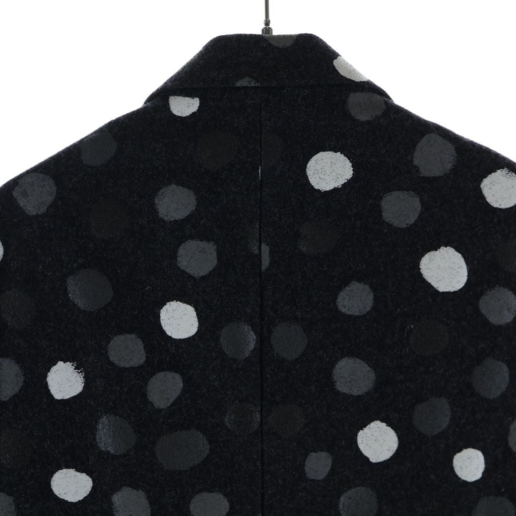 LOUIS VUITTON 23SS x Yayoi Kusama Painted Dots Wool Chester Coat Size 46