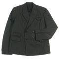 NWT BOTTEGA VENETA 659592 Tech Herringbone Stripe Double Breasted Jacket Green Size 52