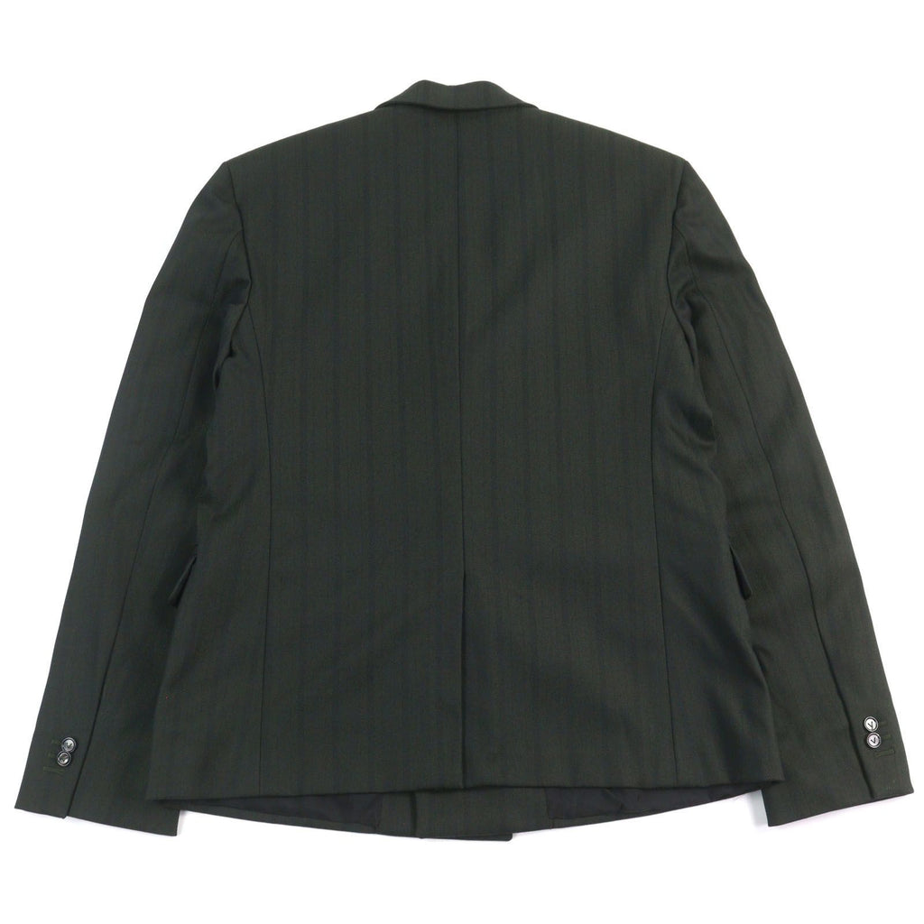 NWT BOTTEGA VENETA 659592 Tech Herringbone Stripe Double Breasted Jacket Green Size 52