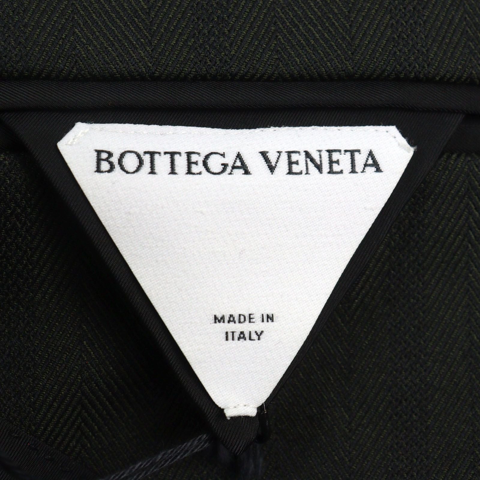 NWT BOTTEGA VENETA 659592 Tech Herringbone Stripe Double Breasted Jacket Green Size 52
