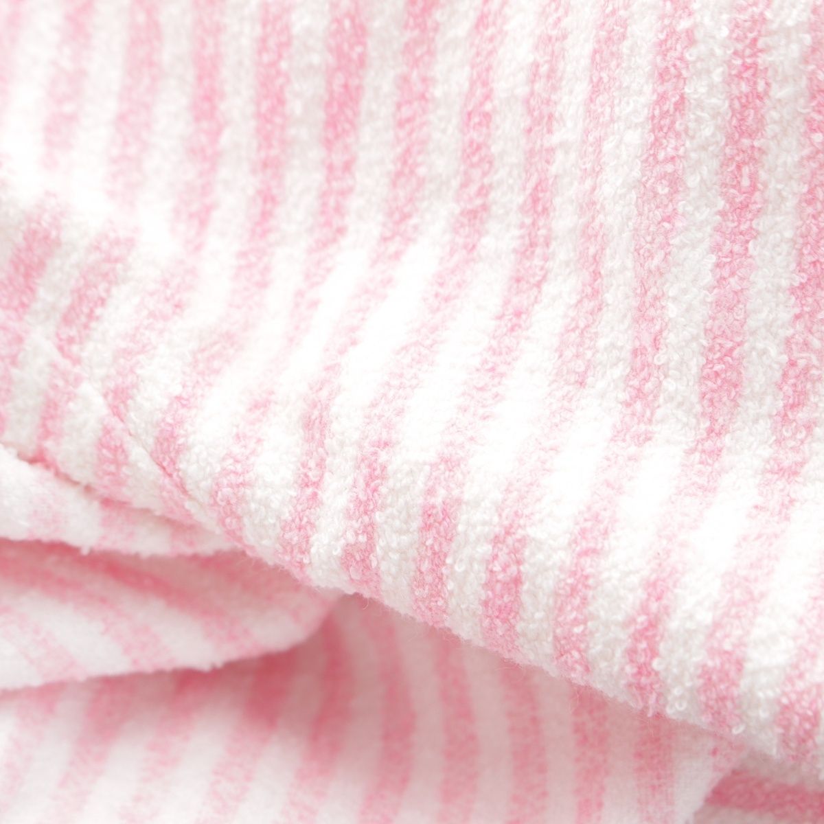 CHANEL Cotton CC Logo Stripe Belted Coat Pink White Size 36