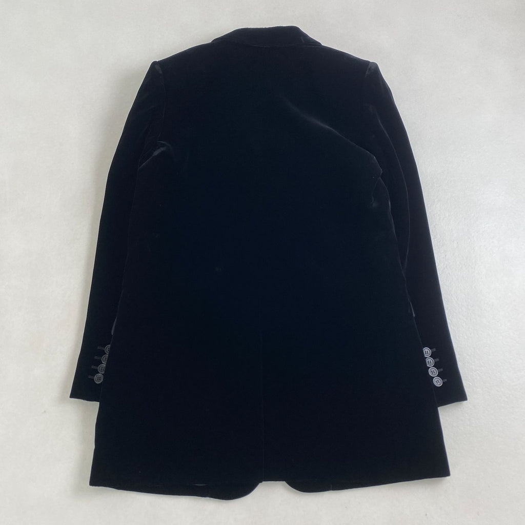 NWT SAINT LAURENT PARIS Velvet Tailored Jacket Black Size 38 -