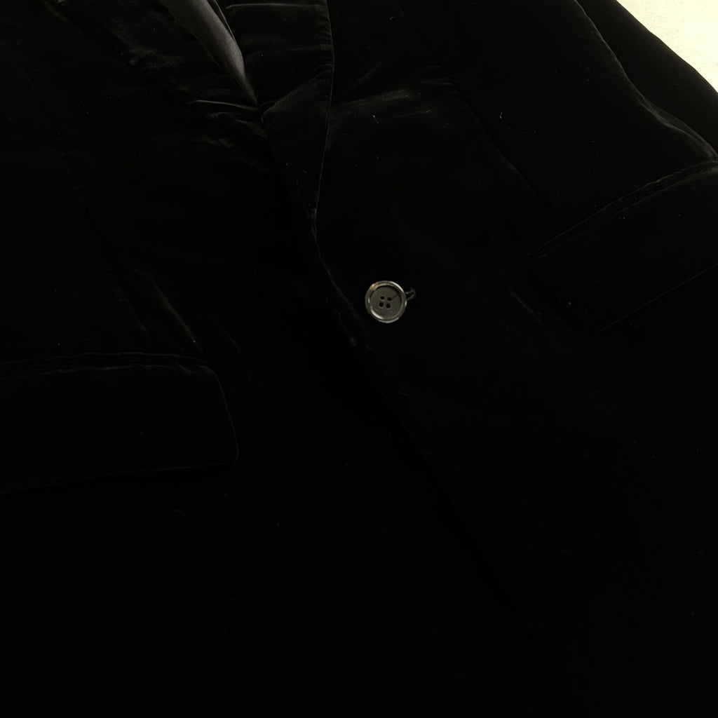 NWT SAINT LAURENT PARIS Velvet Tailored Jacket Black Size 38 -