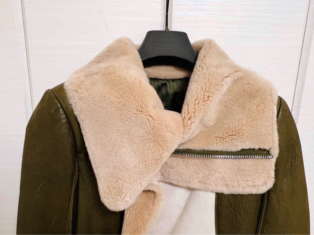 RICK OWENS ファーカラーレザージャケット サイズ42 IT - 良い状態