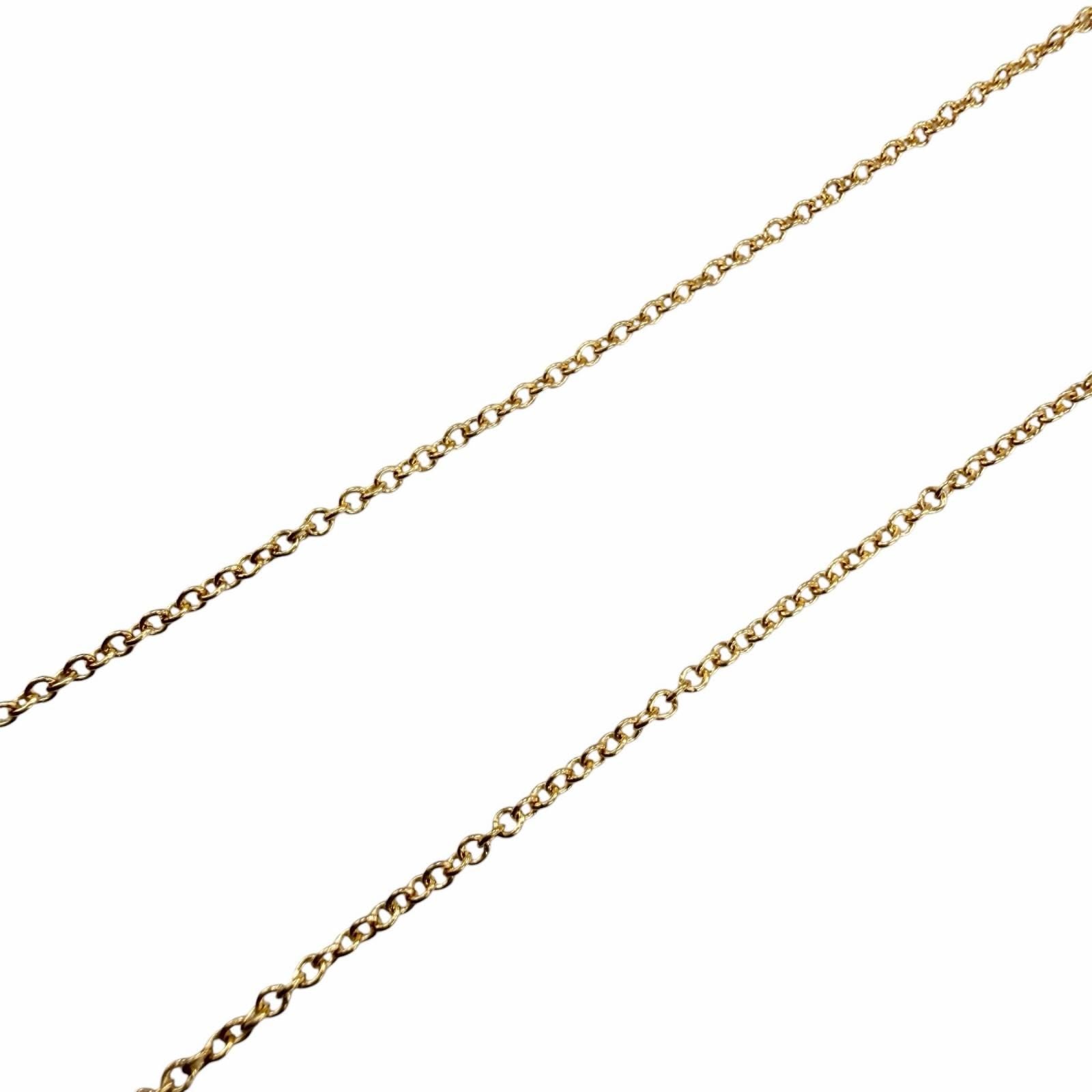 TIFFANY & Co. Elsa Peretti By the Yard 1P Diamond 0.05ct Necklace 750 Yellow Gold (18K YG)