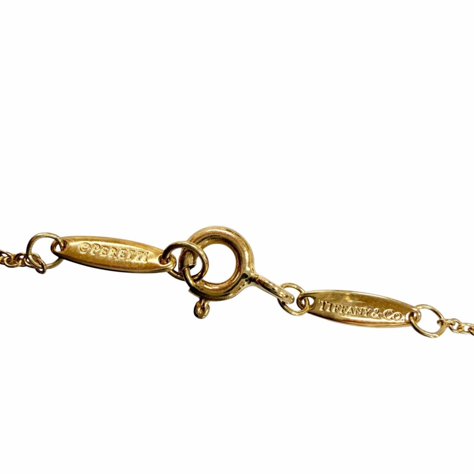 TIFFANY & Co. Elsa Peretti By the Yard 1P Diamond 0.05ct Necklace 750 Yellow Gold (18K YG)