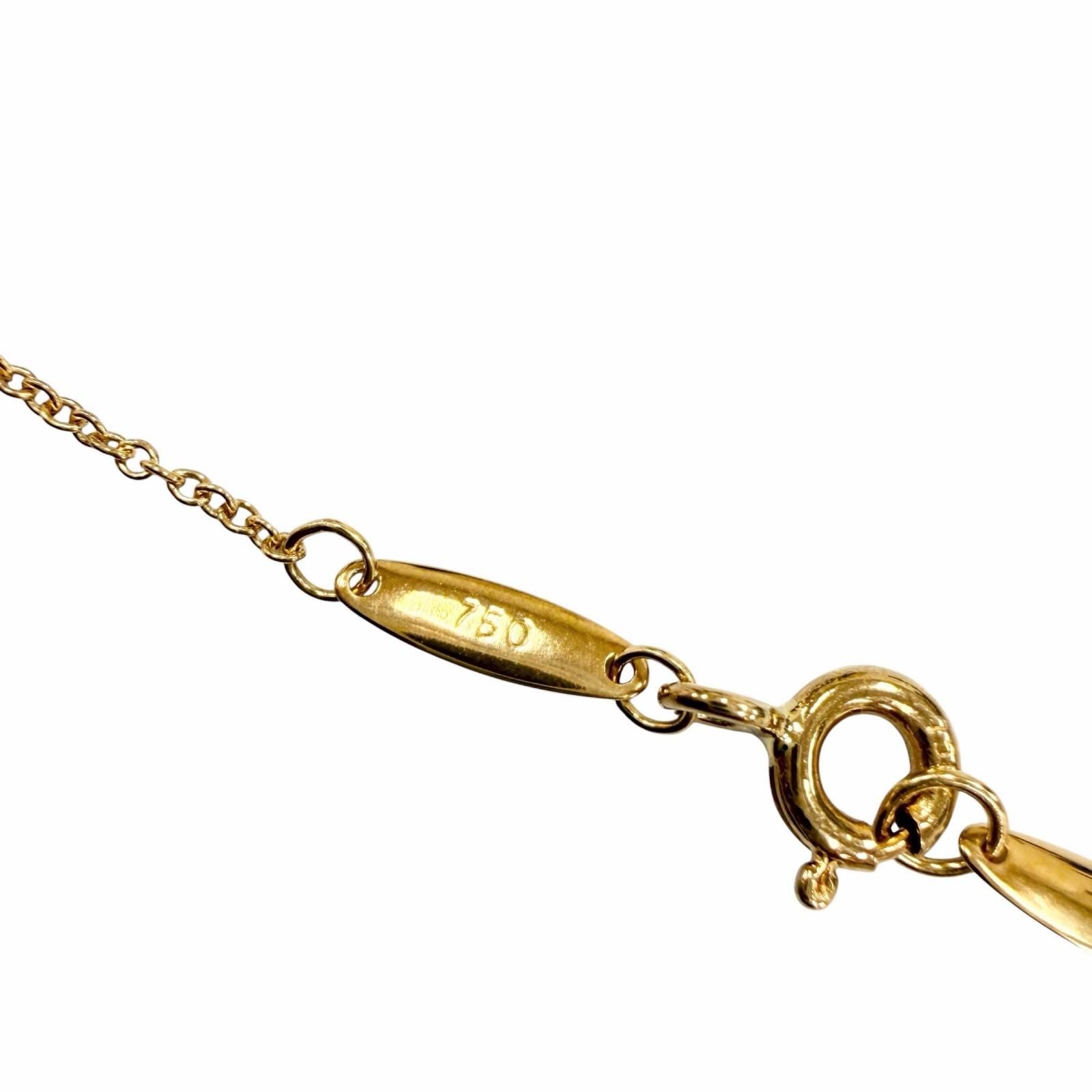 TIFFANY & Co. Elsa Peretti By the Yard 1P Diamond 0.05ct Necklace 750 Yellow Gold (18K YG)