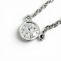 TIFFANY & Co. By the Yard 1P Diamond 0.18ct Necklace PT950 Platinum