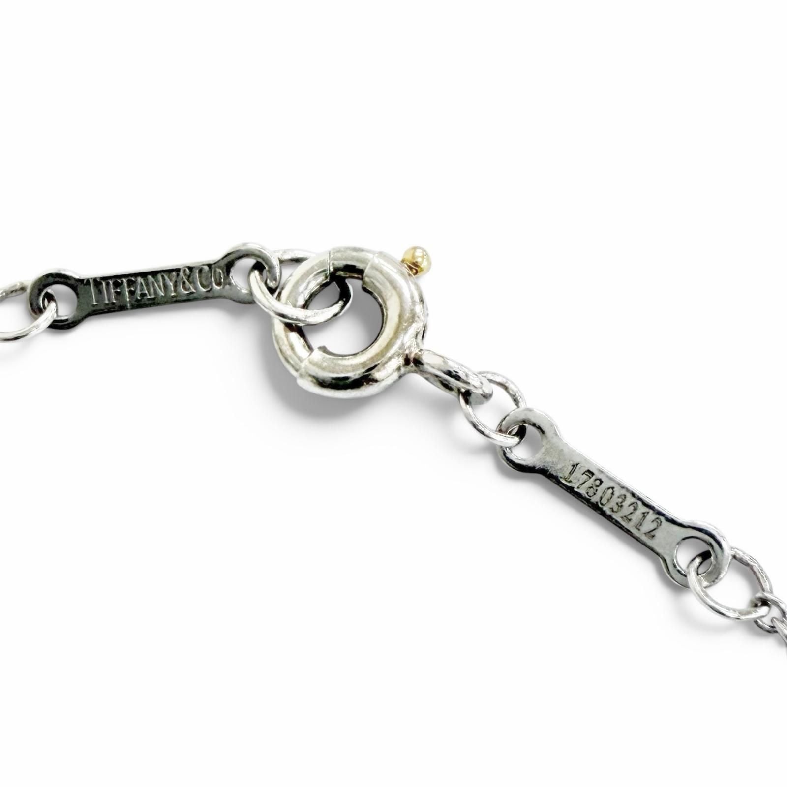 TIFFANY & Co. By the Yard 1P Diamond 0.18ct Necklace PT950 Platinum