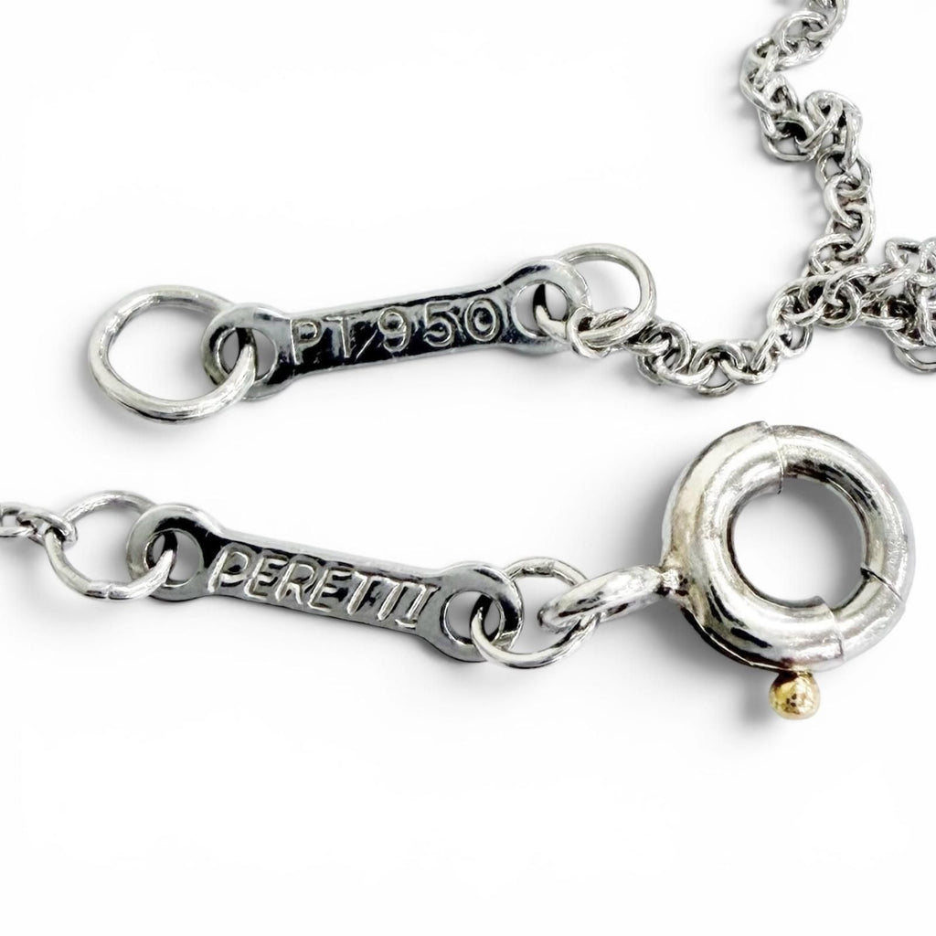 TIFFANY & Co. By the Yard 1P Diamond 0.18ct Necklace PT950 Platinum